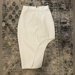 superdown white midi skirt